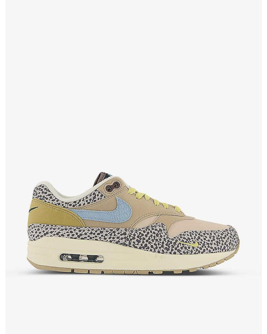 Nike Air Max 1 Panelled Suede Low-top Trainers in Blue | Lyst