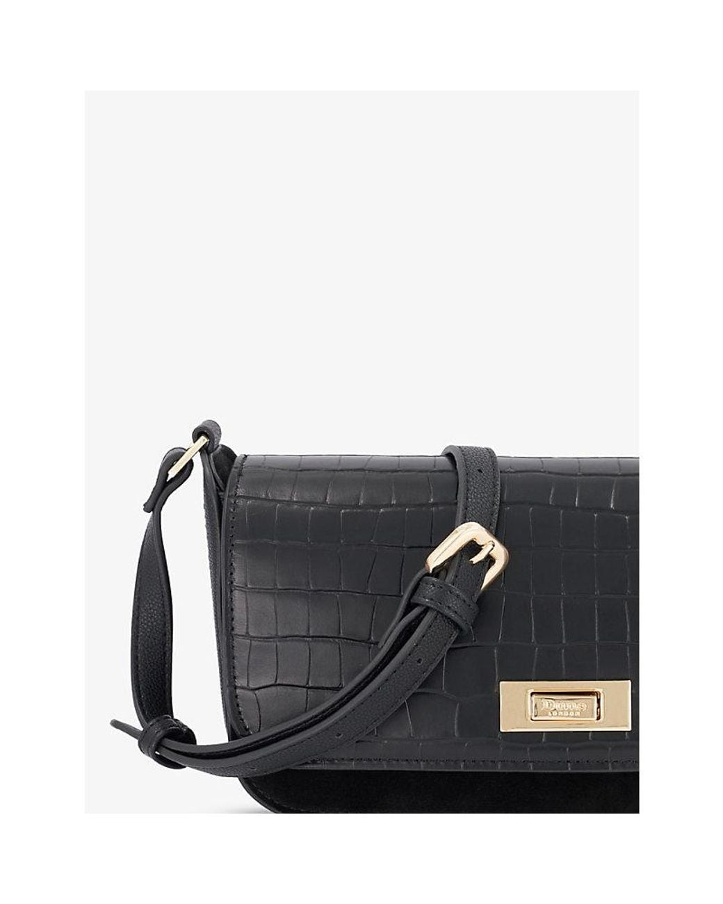 Dune Black Discreet Leather Cross-Body Bag