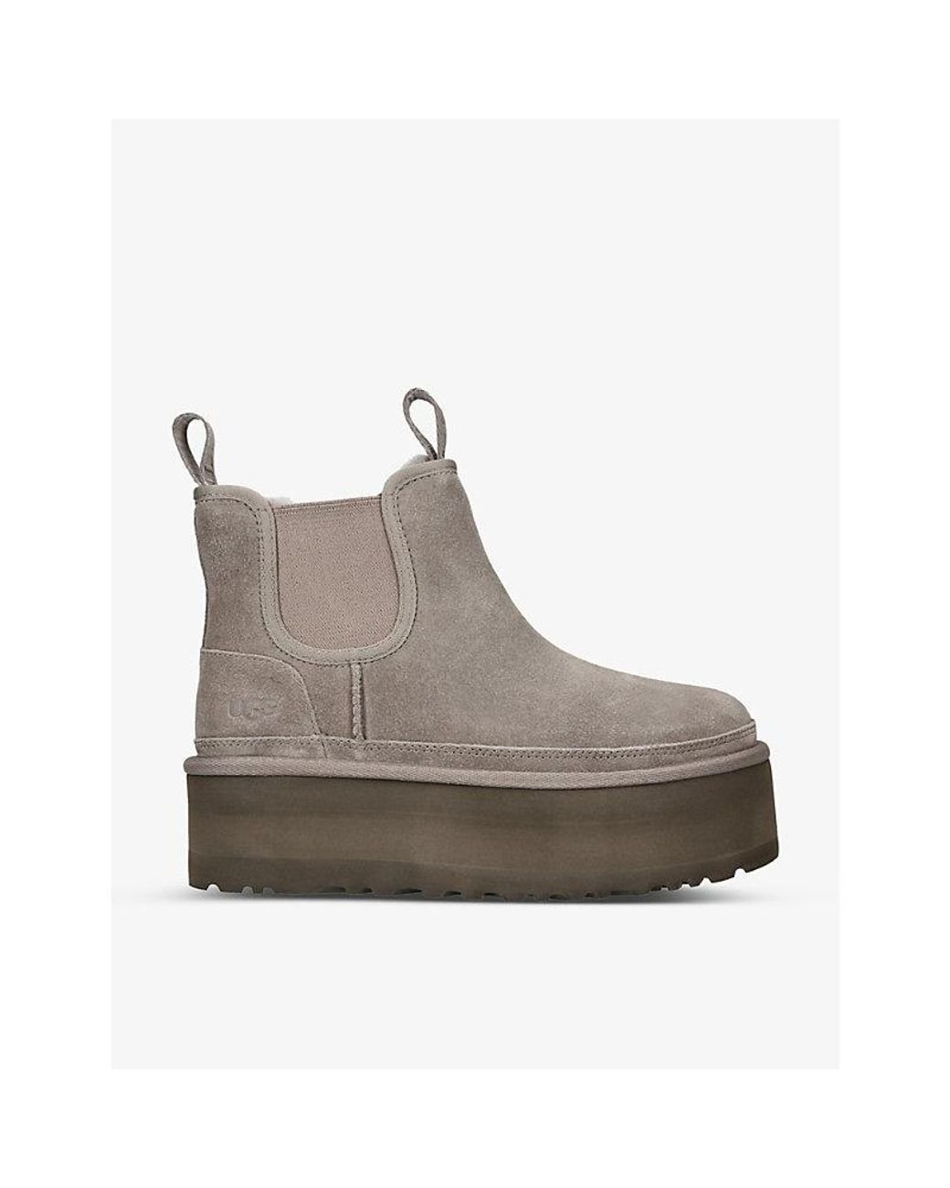 suede platform chelsea boots