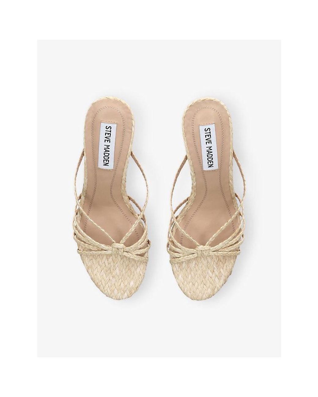 Steve Madden Metallic Edna Raffia Heeled Sandals