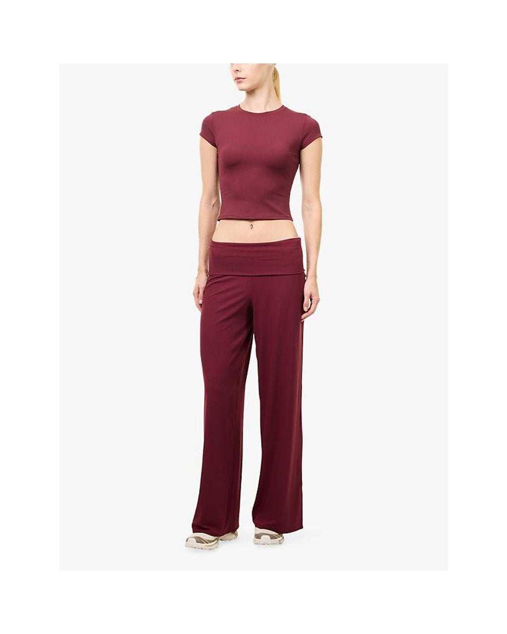 ADANOLA Red Yoga Trousers