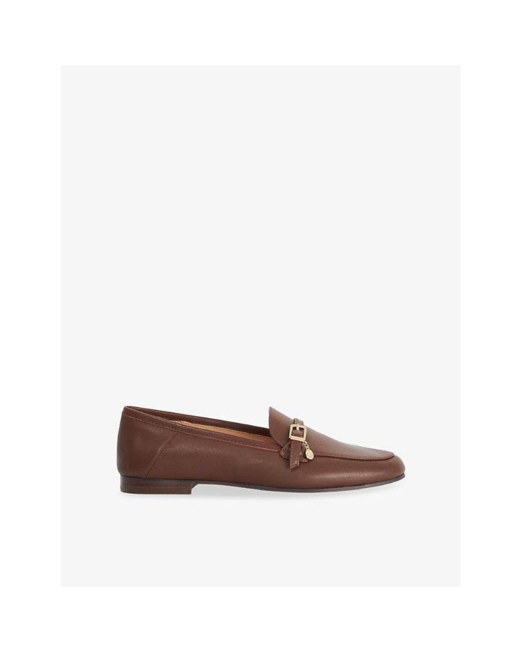 Dune Brown Greya Leather Loafers
