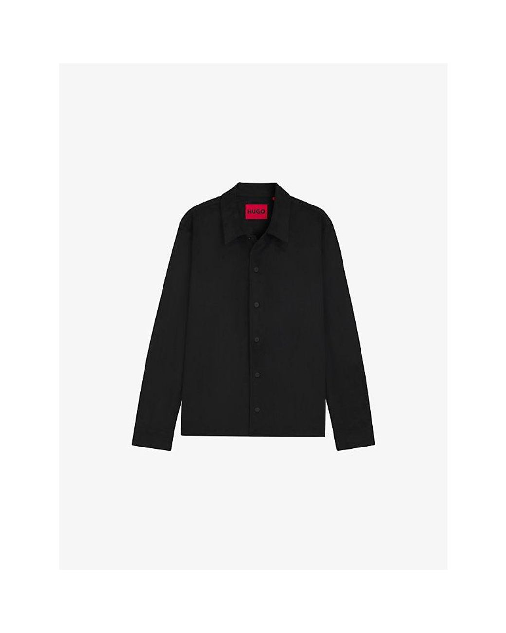 HUGO Black Oversized-Fit Shirt for men