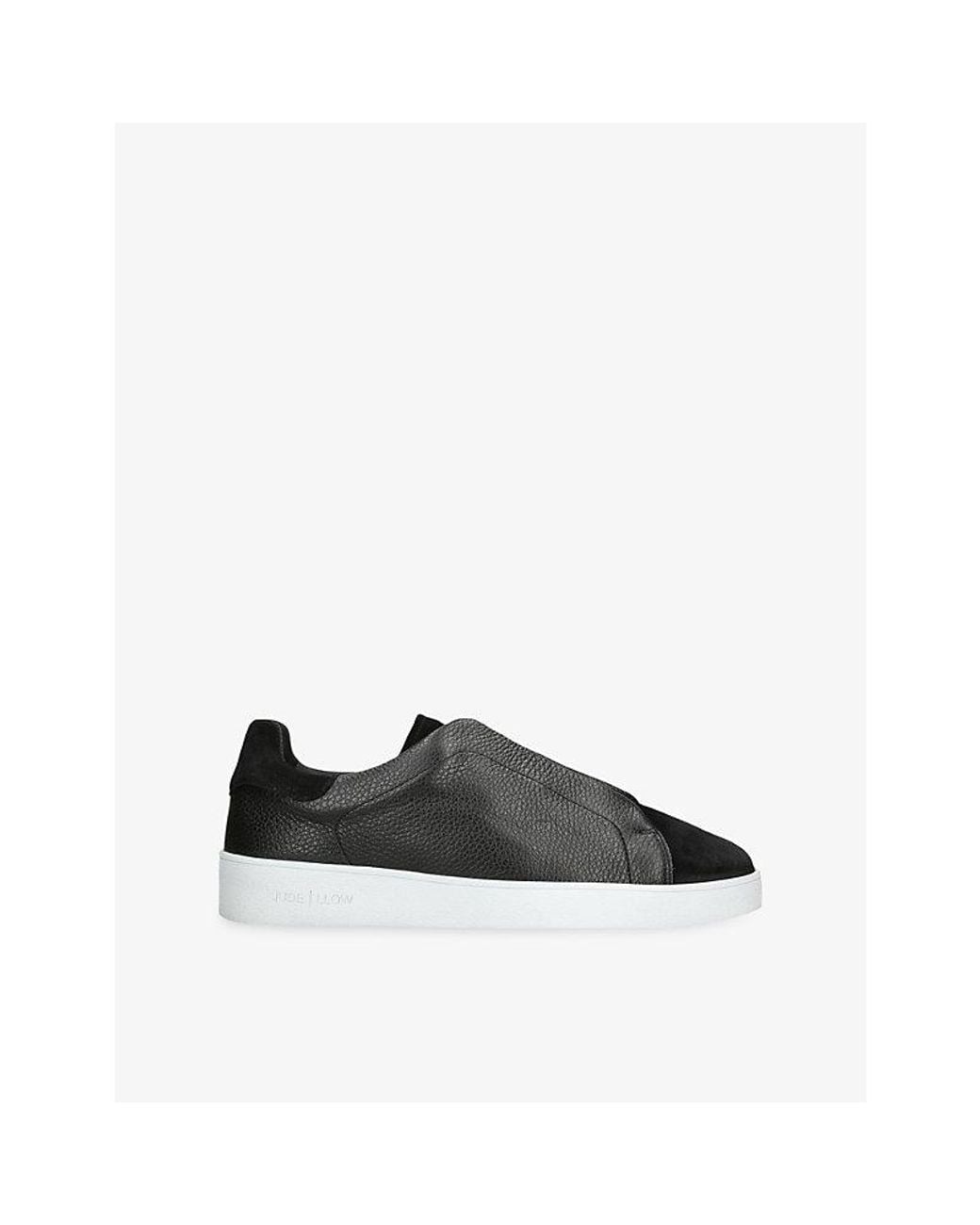 Jude Llow Black Luca Leather And Suede Trainers for men