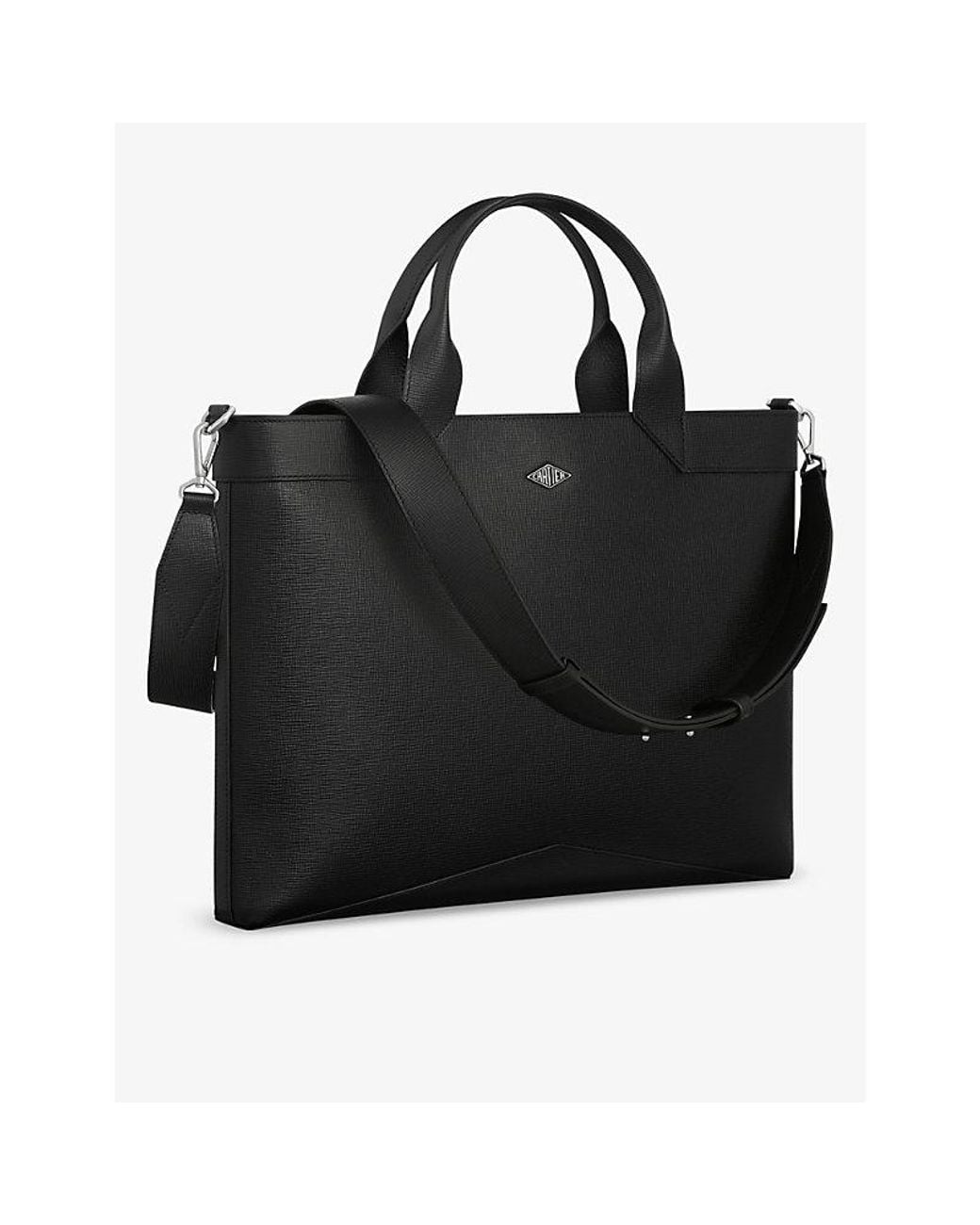 Cartier Black Losange Leather Document Holder for men