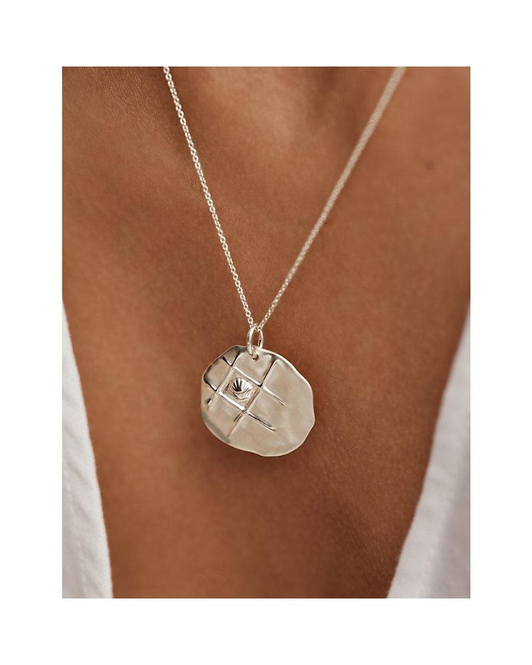 Monica Vinader White Journey Sterling- Pendant
