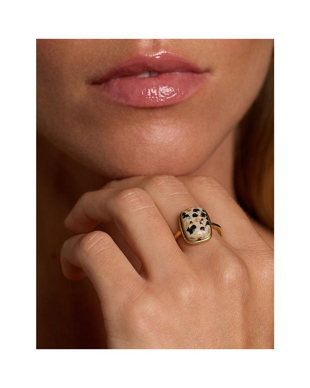 La Maison Du Couturier Metallic Amadeus Jasper 18Ct Vermeil Ring