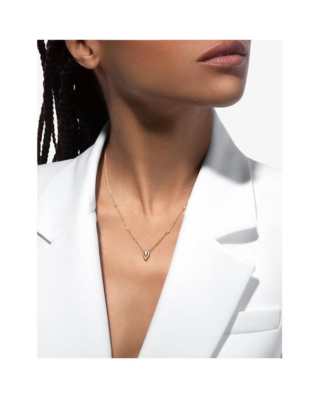 Messika Metallic Fiery And 0.10Ct Diamond Necklace