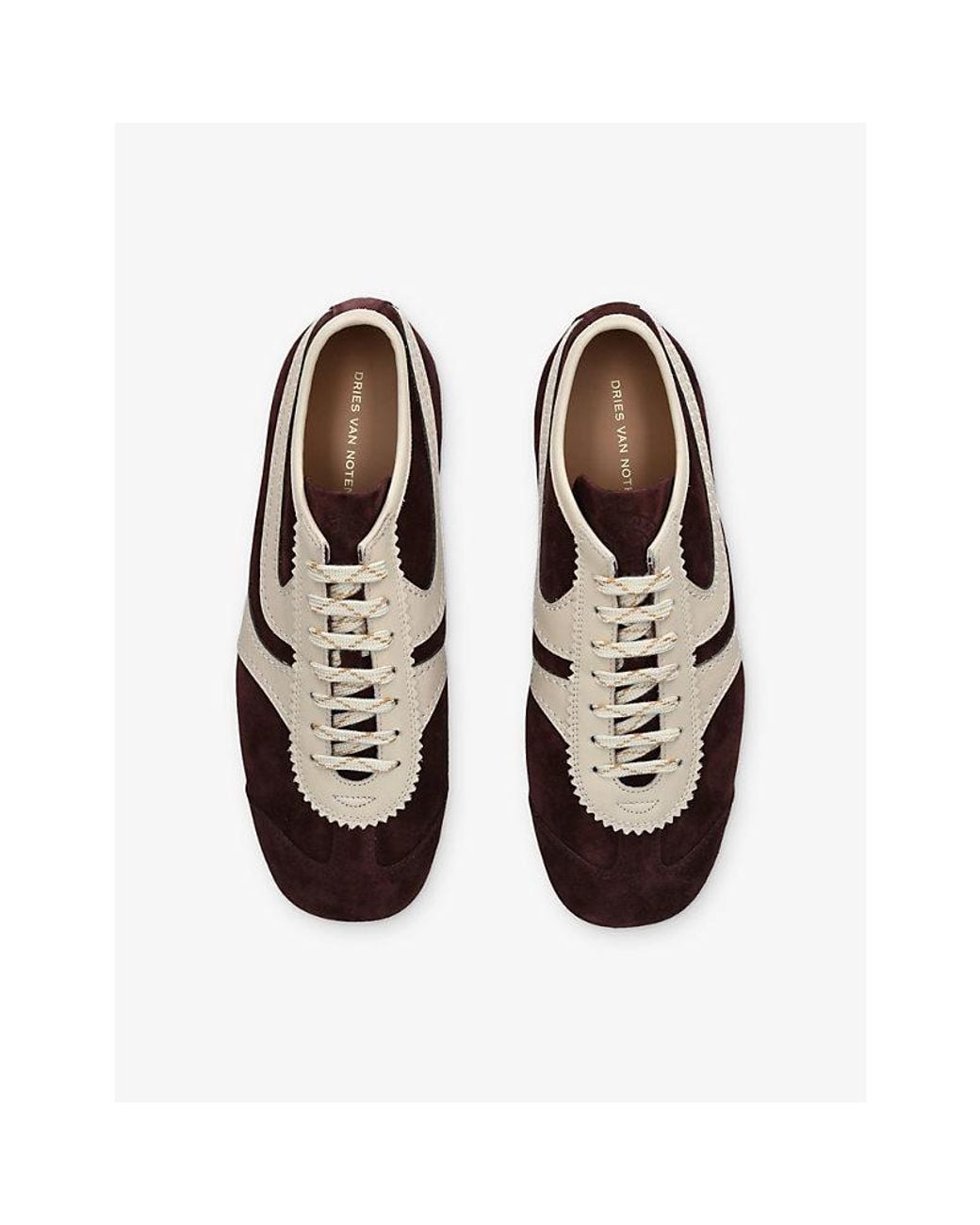 Dries Van Noten Brown Dustin Suede Trainers for men
