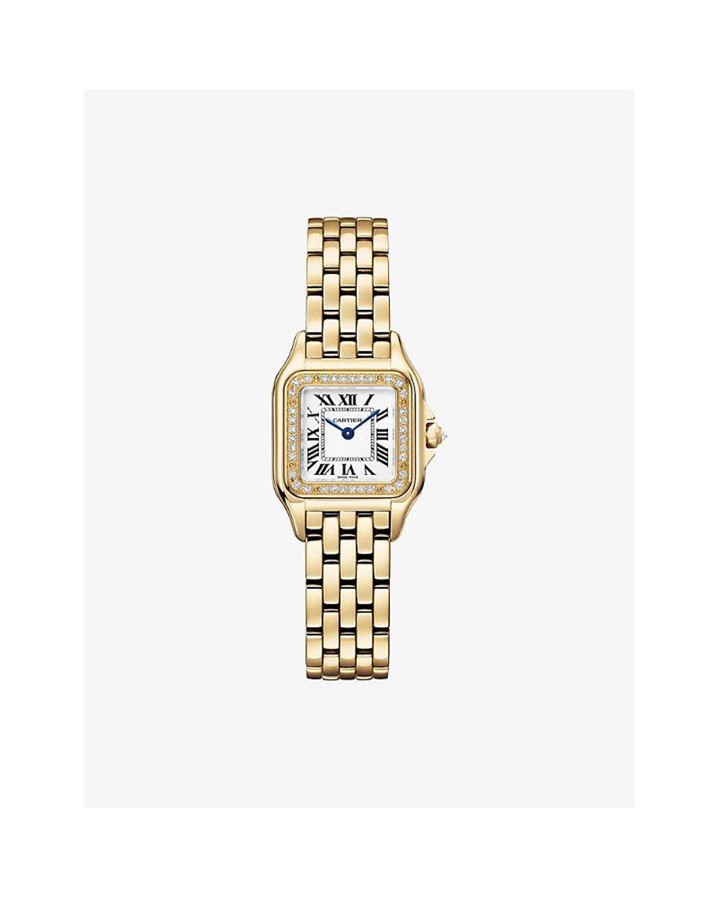 Cartier Metallic Crwjpn0086 Panthère De Small 18Ct- And Diamond Quartz Watch