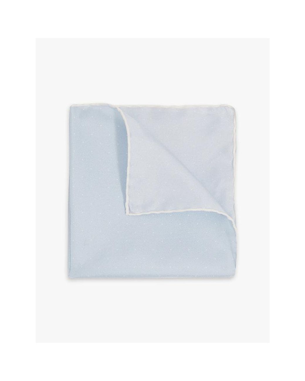 Reiss Blue Liam Polka-Dot Silk Pocket Square for men