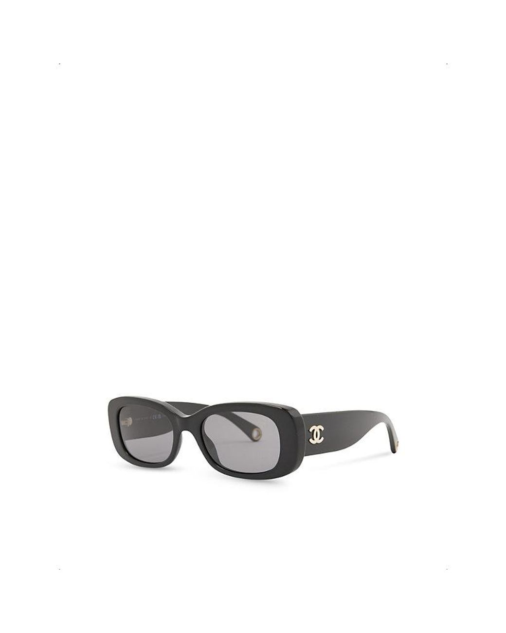 Chanel Rectangle Sunglasses in Gray