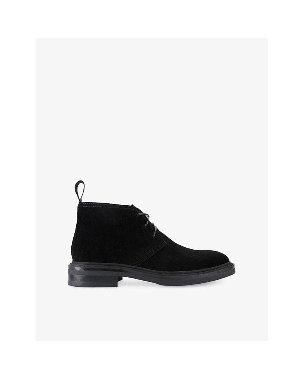 Steve Madden Black Harper Suede Desert Boots for men