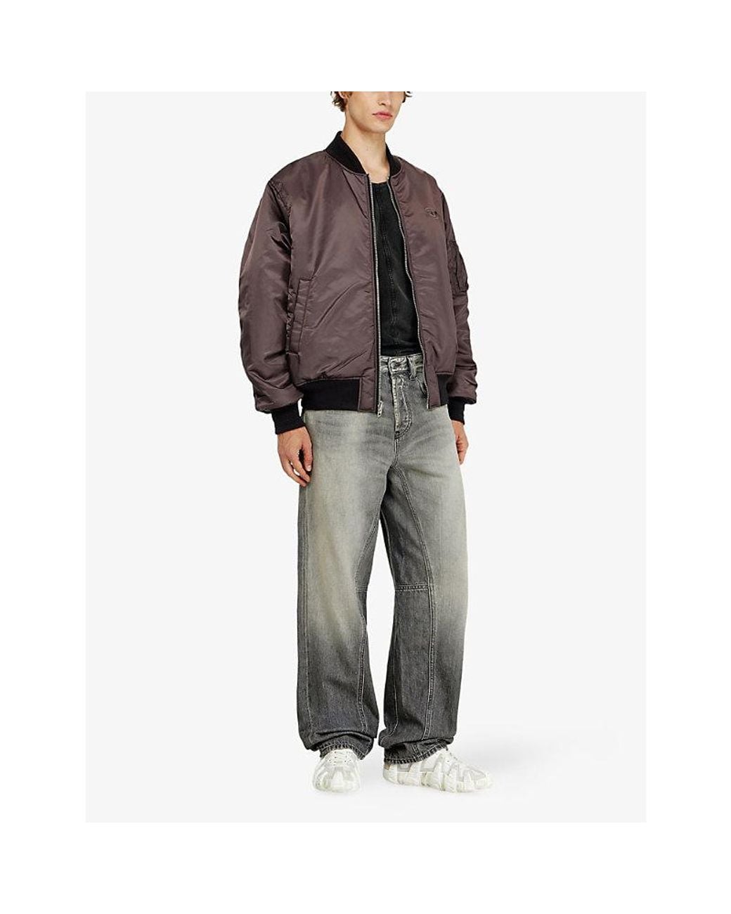 DIESEL Gray 2001 D-Macro Relaxed-Fit Denim Jeans for men