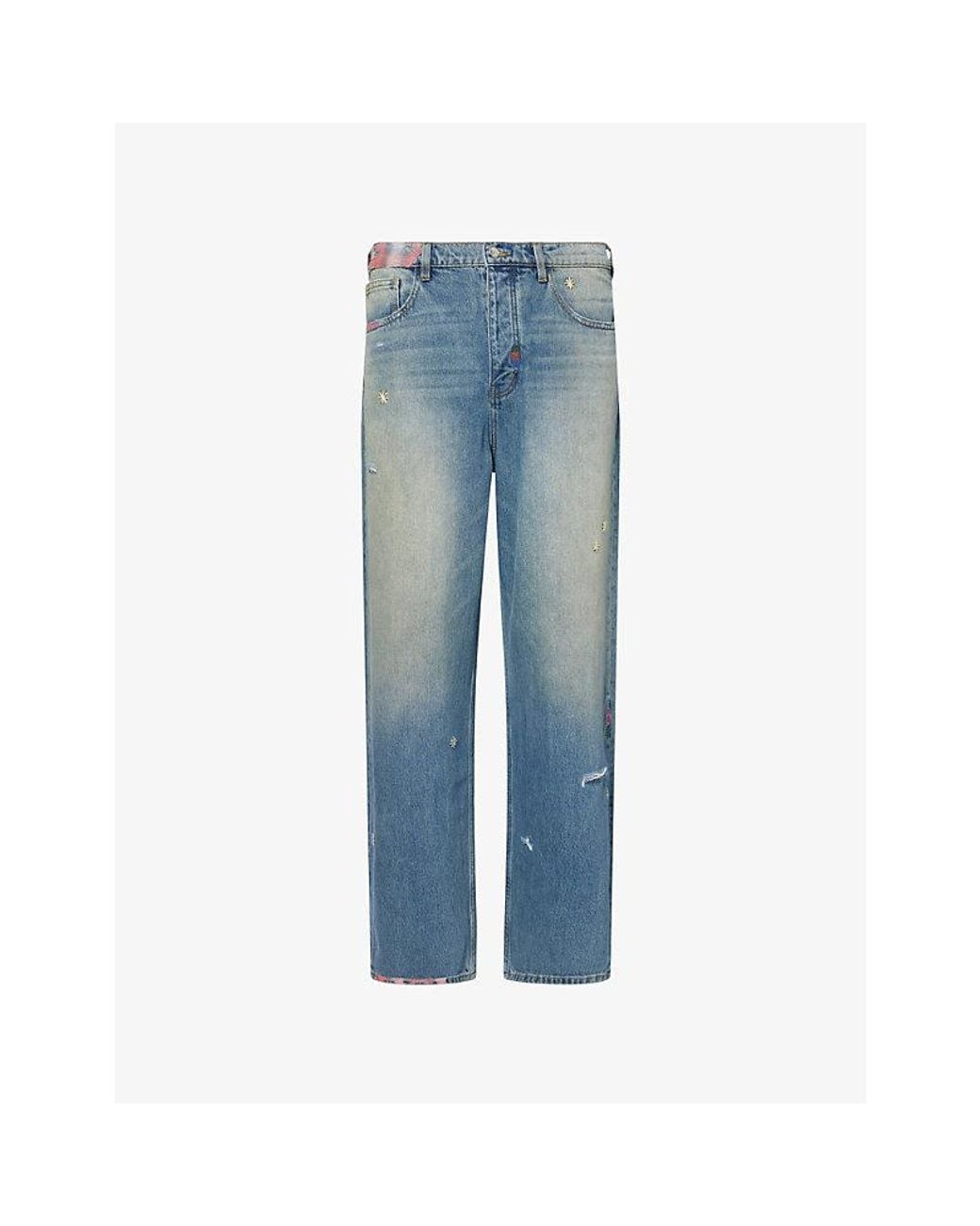 NAHMIAS Blue Recess Baggy Denim Jeans for men