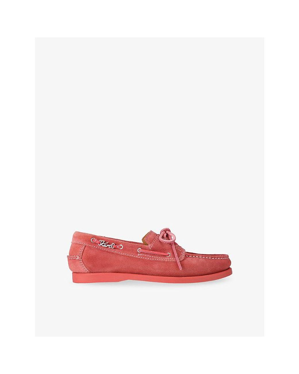Kurt Geiger Red Kurt Suede Deck Shoes for men