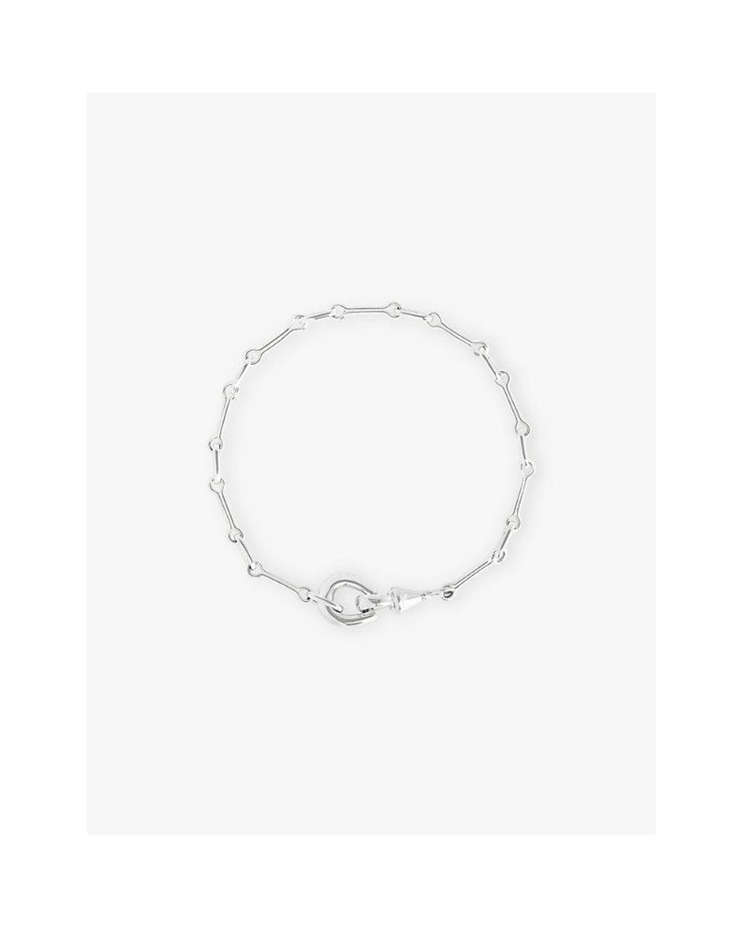 Astrid & Miyu White Link Hardware-Plated Brass Chain Bracelet