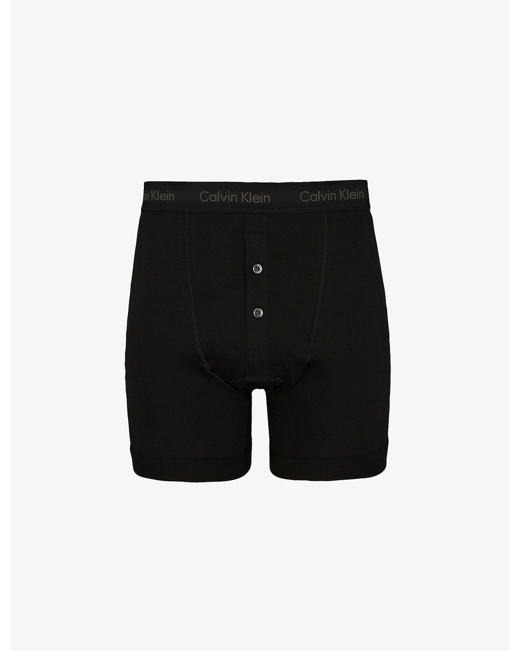 Calvin Klein Men's Black Button-fly Boxer Briefs for Men | Lyst UK