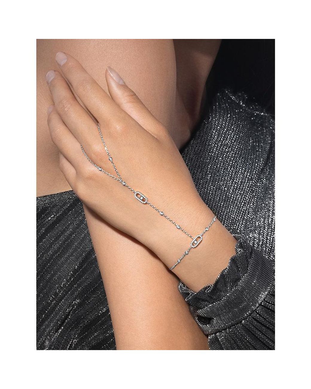 Messika White Move Uno 18Ct And 0.35Ct Diamond Hand Bracelet