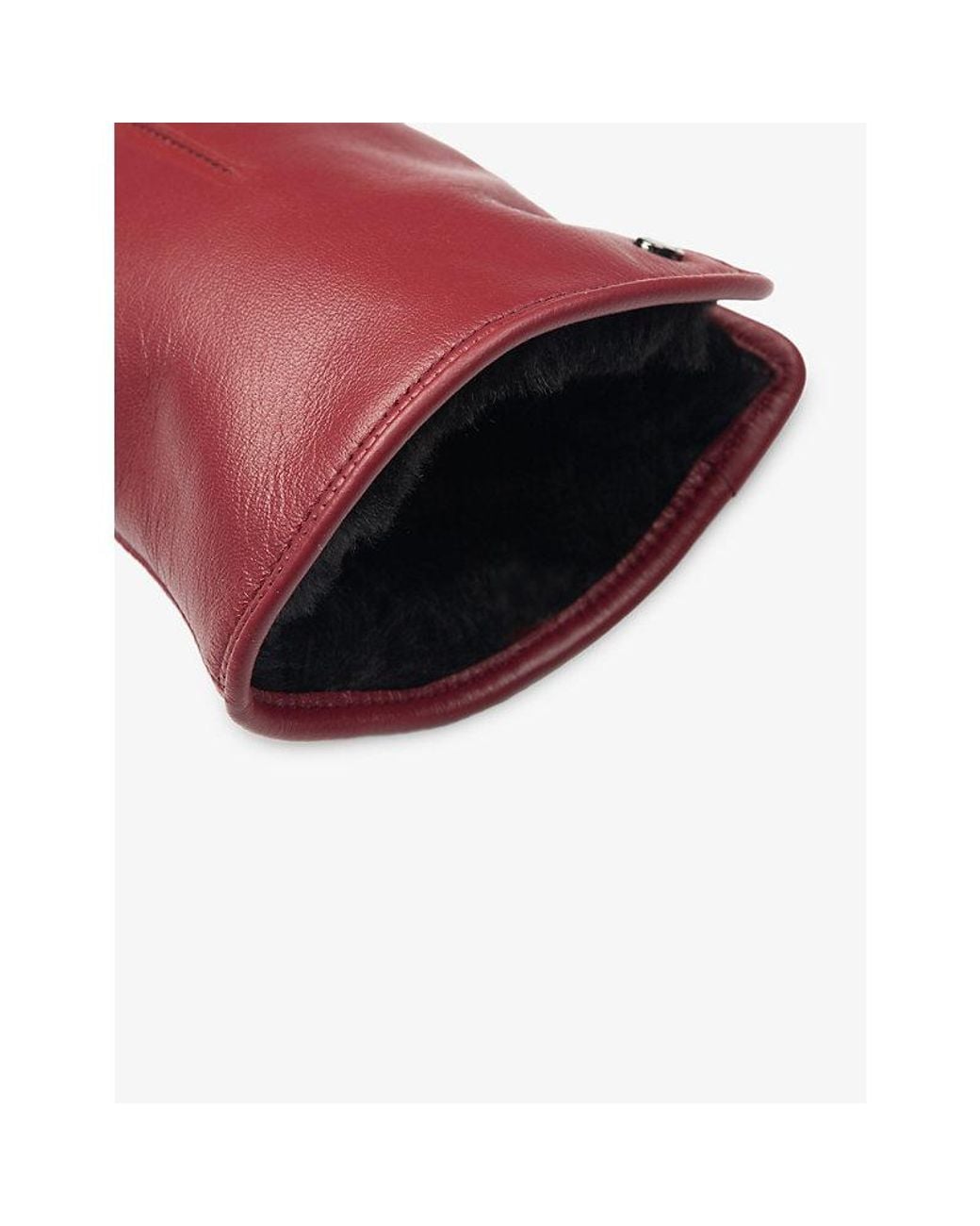 Dents Red Maria Lined Leather Gloves