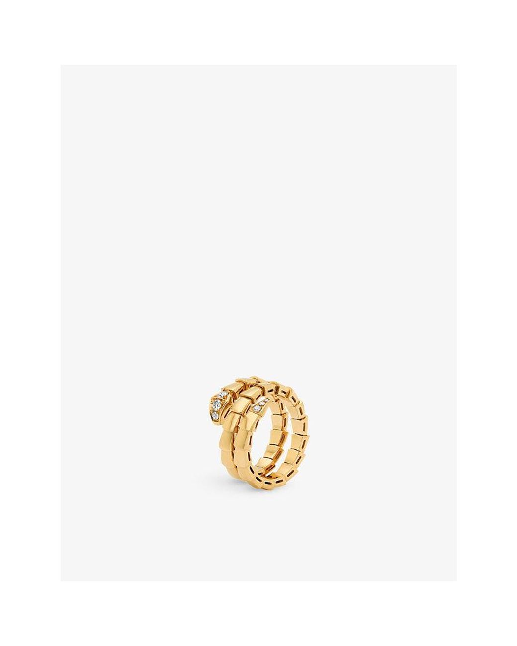 BVLGARI Metallic Serpenti Viper 18Ct- And 0.1Ct Round-Cut Diamond Ring