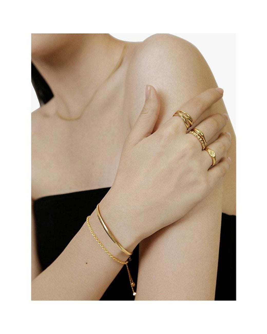 Monica Vinader Metallic 18Ct-Plated Sterling- Snake Chain Bracelet