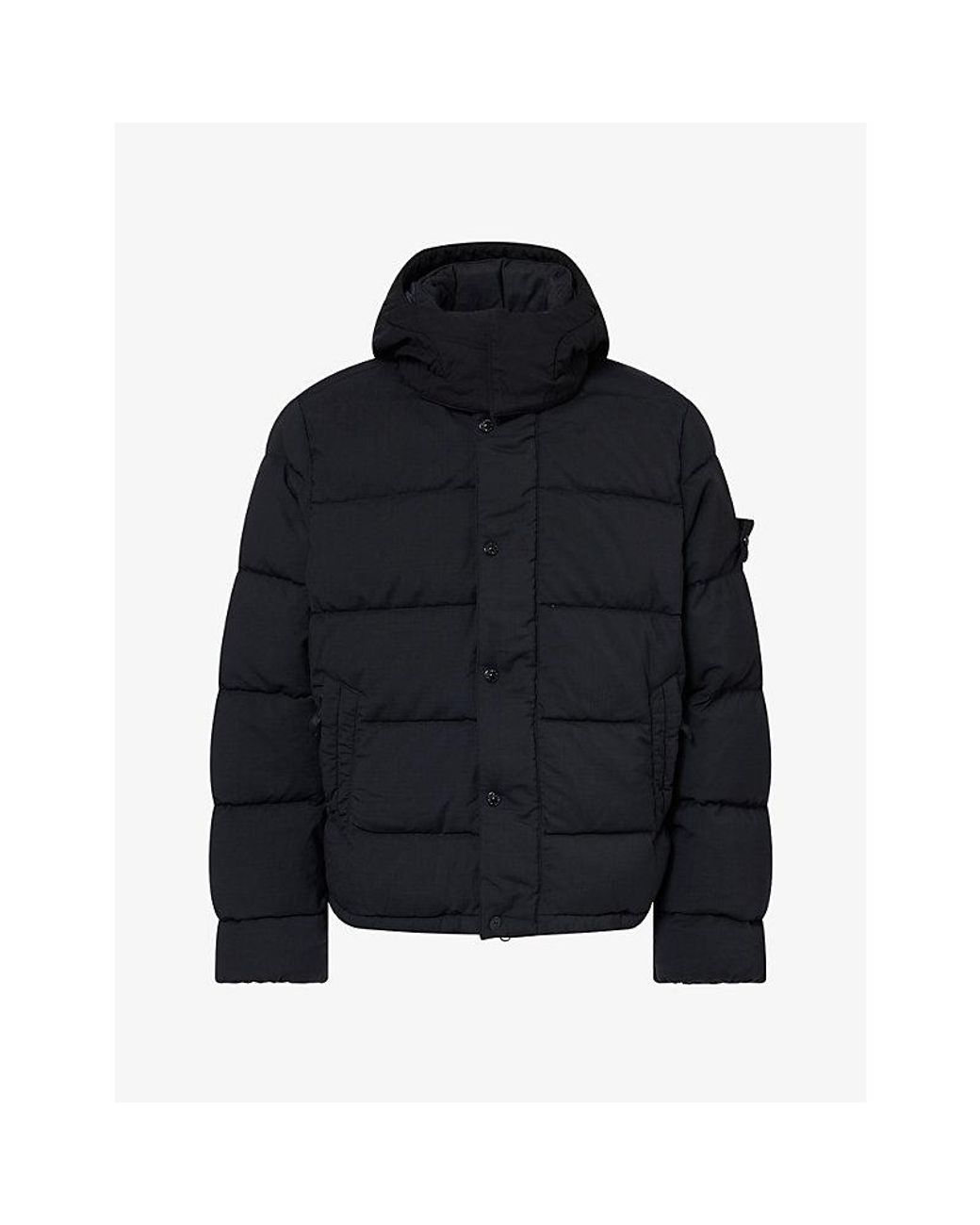 Stone Island Blue Ripstop-Tc Ghost Wool Down Puffer Jacket for men
