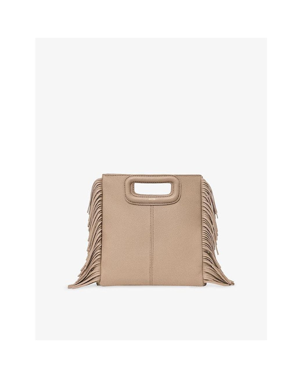Maje Natural M Grained-Leather Cross-Body Bag