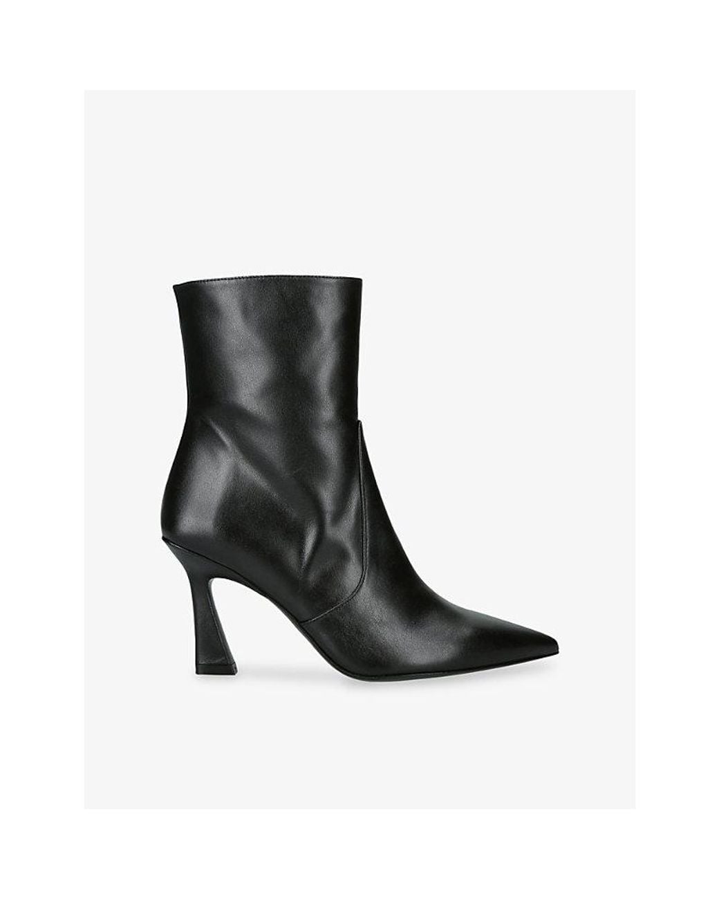 Stuart Weitzman Black Vinnie 85 Heeled Leather Ankle Boots