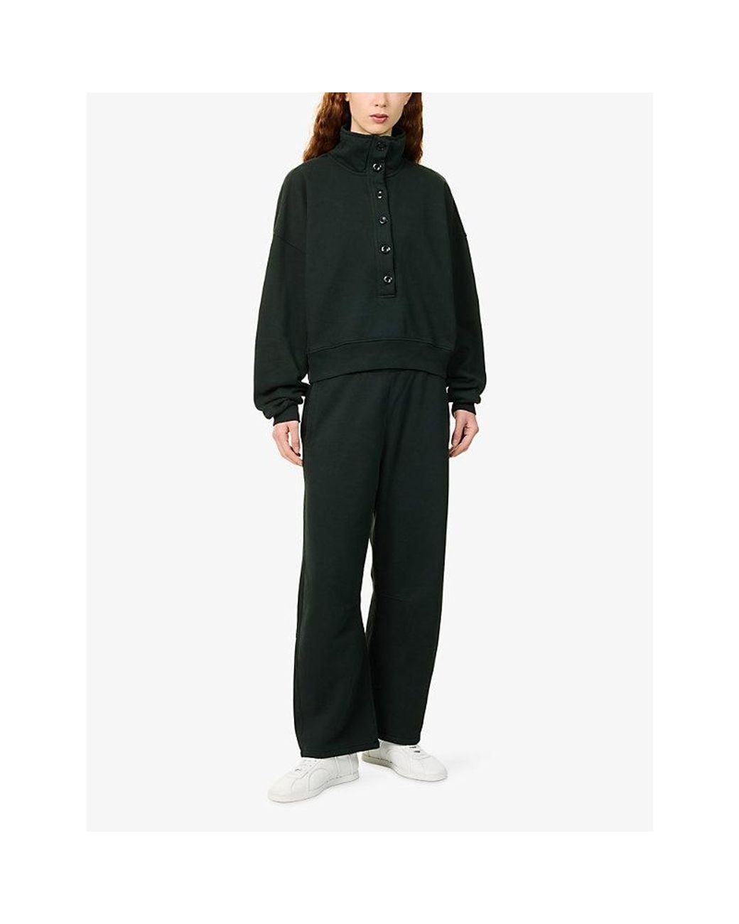 Citizens of Humanity Black Mirelle Funnel-Neck Cotton Jumper