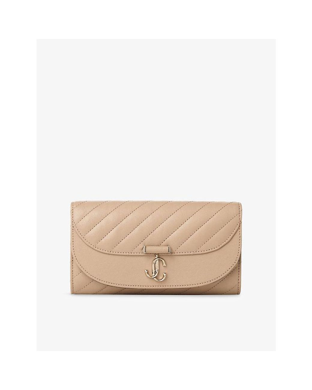 Jimmy Choo Natural Curve Leather Wallet-On-Chain