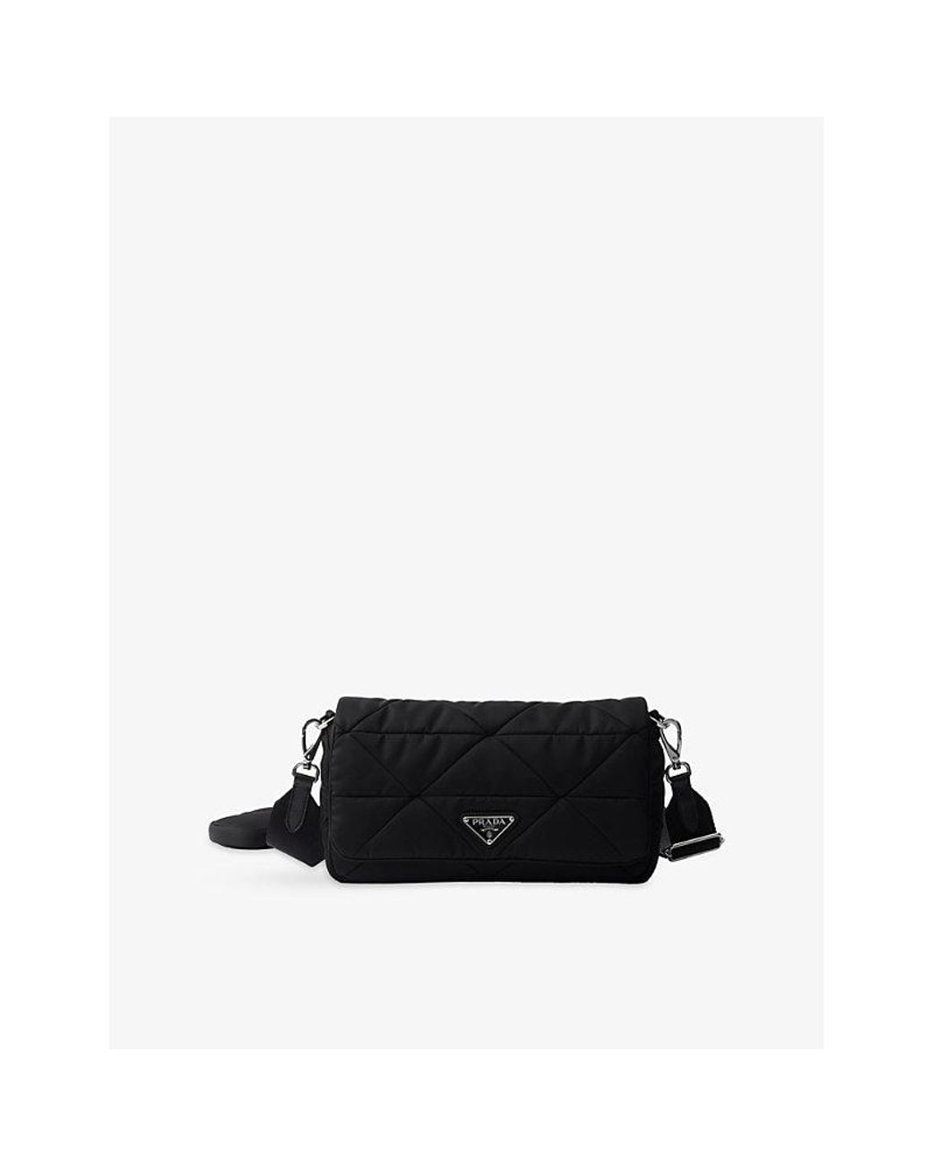 Prada Black Padded Re-Nylon Shoulder Bag