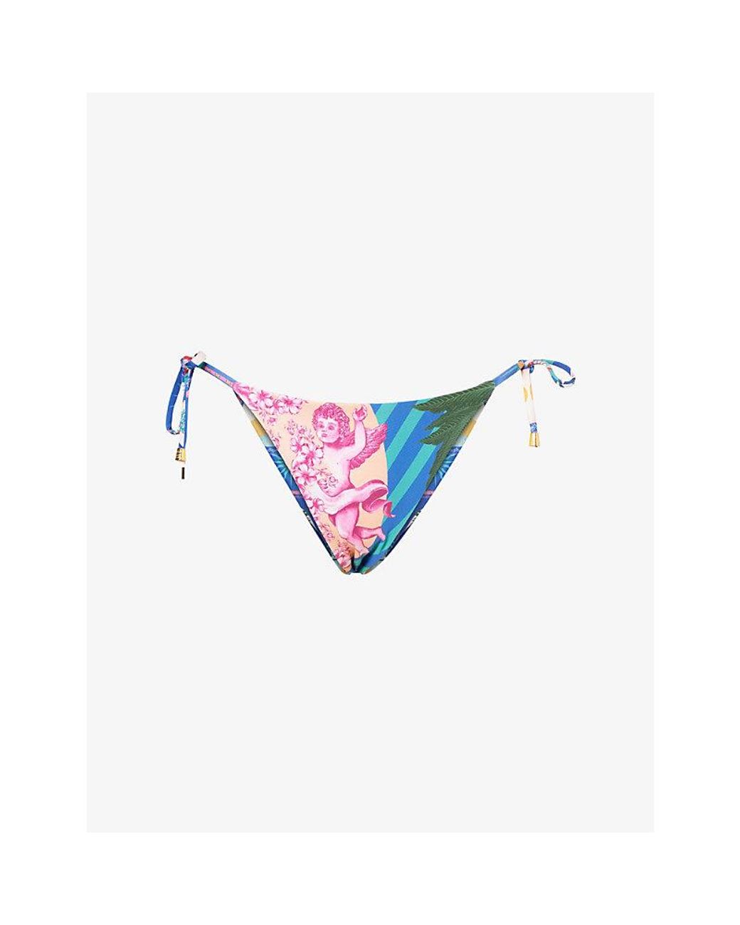 Agua Bendita Blue Alina Alegria Reversible Bikini Bottoms