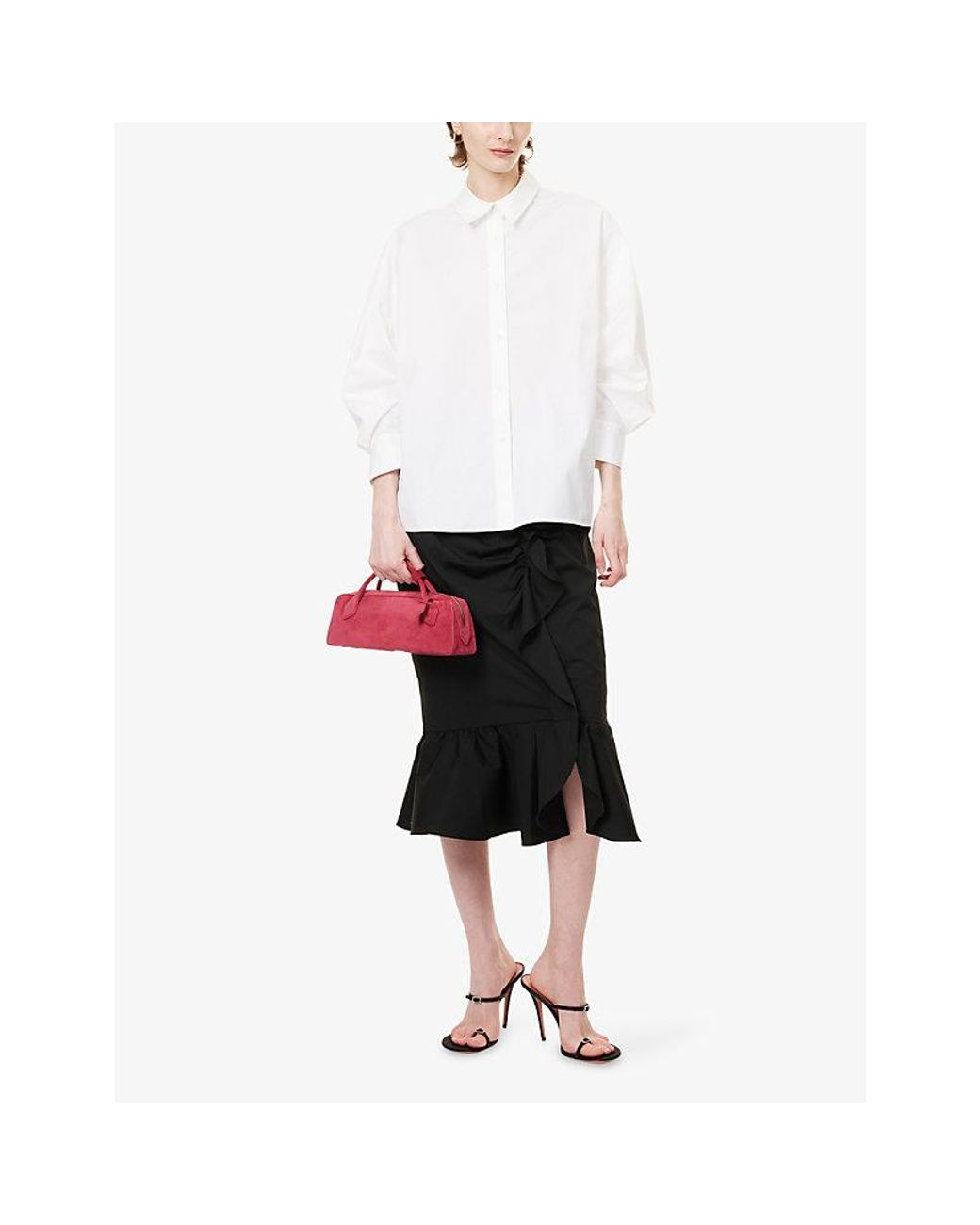 Carolina Herrera White Clara Oversized Cotton Shirt