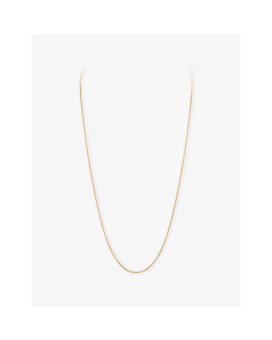 Van Cleef & Arpels White Angle Filed Trace Chain 18Ct Necklace