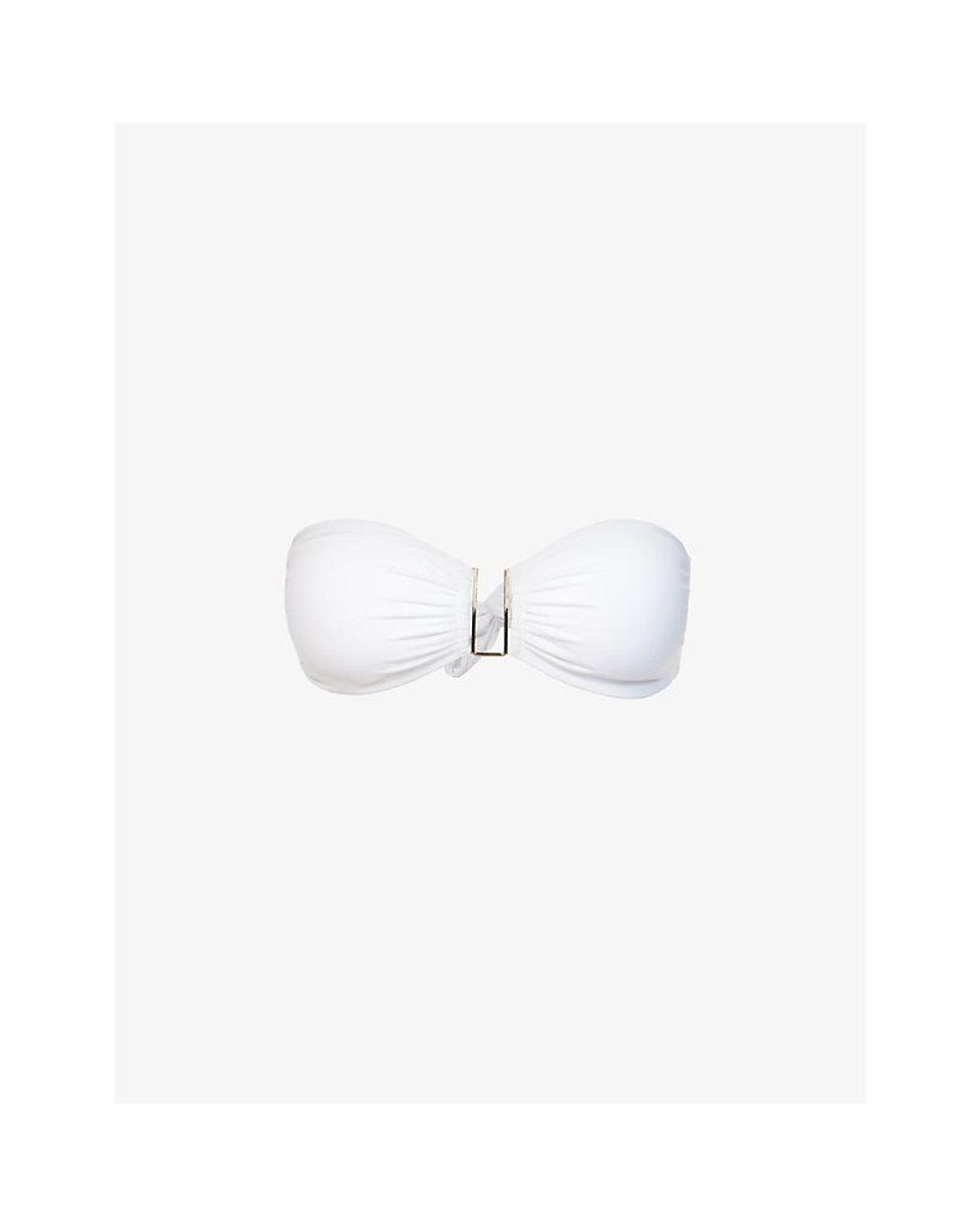 Melissa Odabash White Barcelona Bandeau Bikini Top