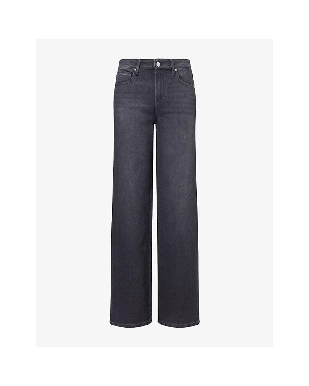 PAIGE Blue Tatum Wide-Leg Denim Jeans