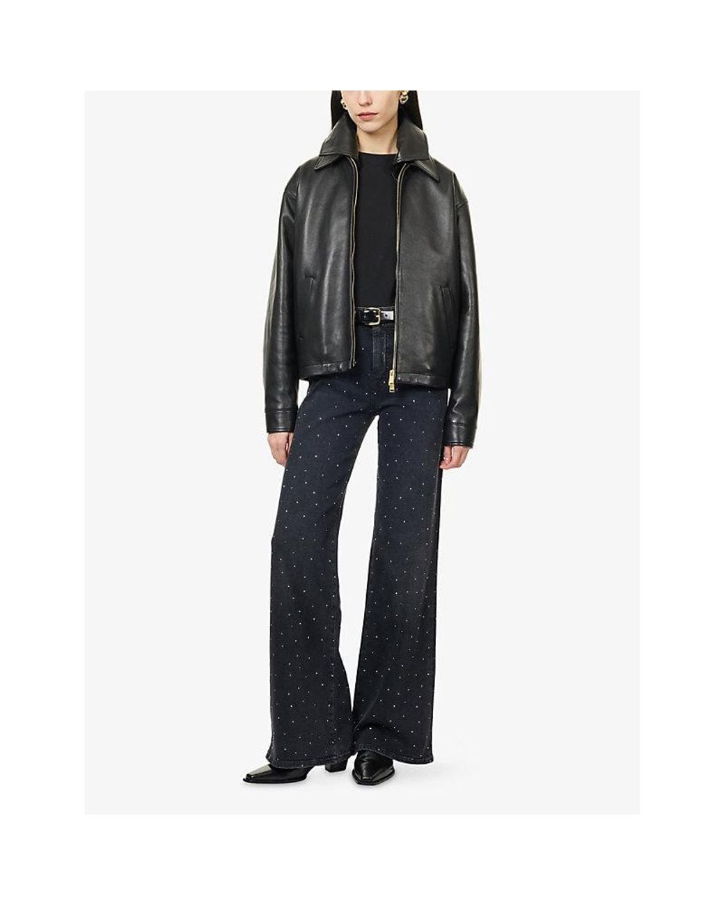 7 For All Mankind Blue Modern Dojo Flared-Leg Denim Jeans