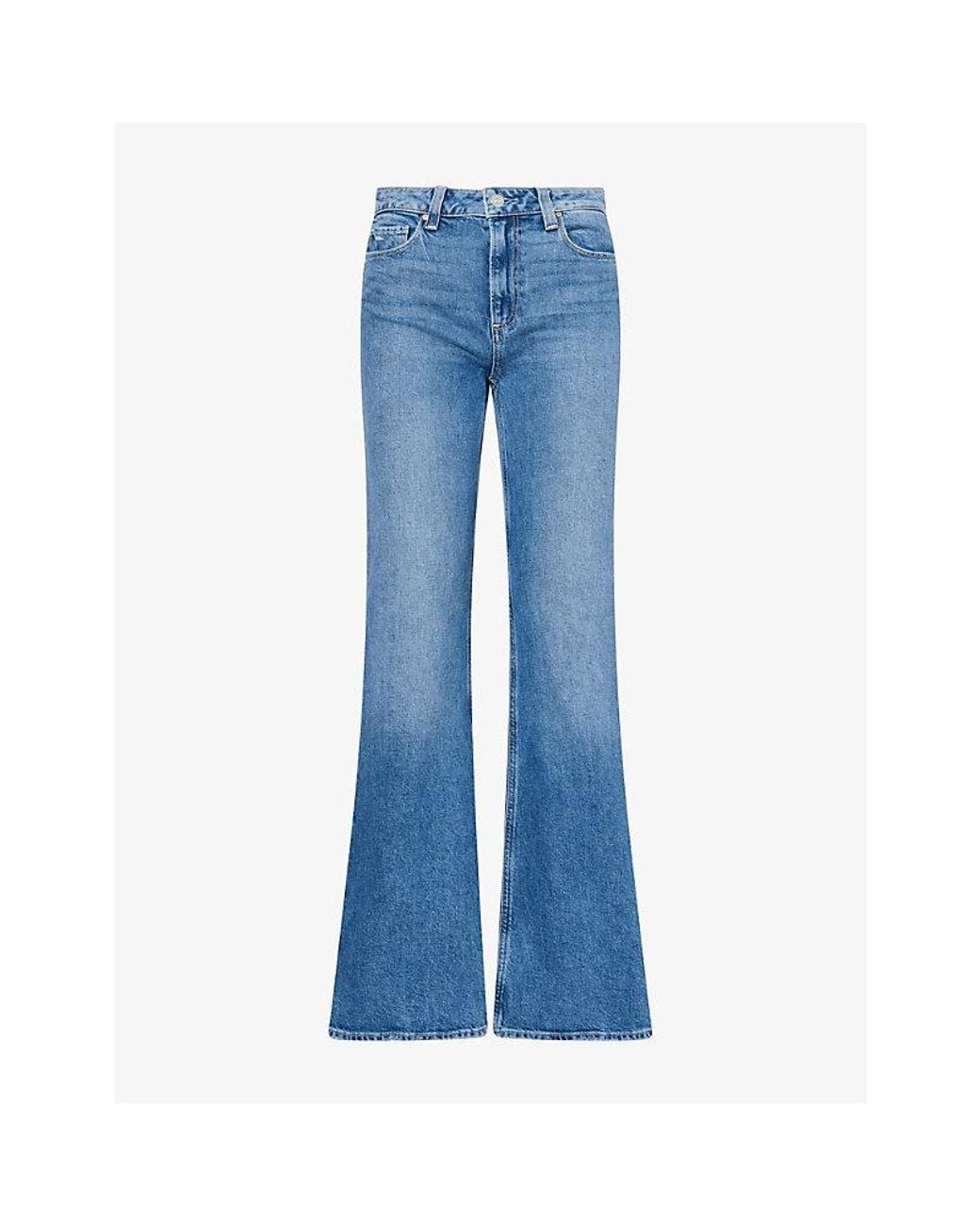 PAIGE Blue Sofia Flared-Leg Denim Jeans