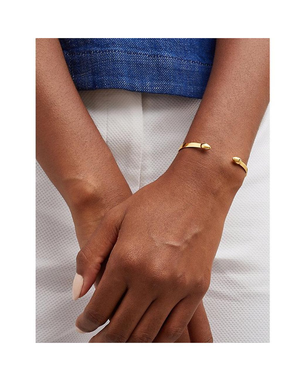 Monica Vinader Metallic Fiji 18Ct- Vermeil Small Cuff Bracelet
