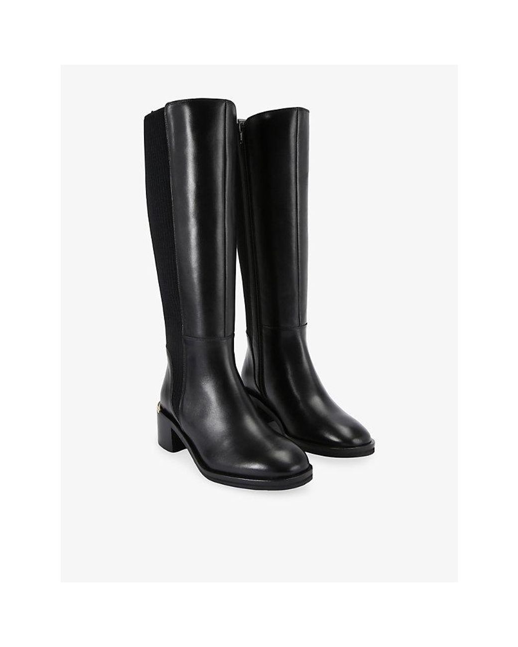 Carvela Kurt Geiger Black Liberty Leather Heeled Knee-High Boots