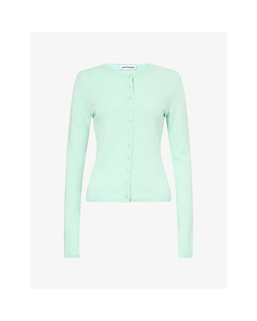 Peachy Den Green Everyday Knitted Cardigan