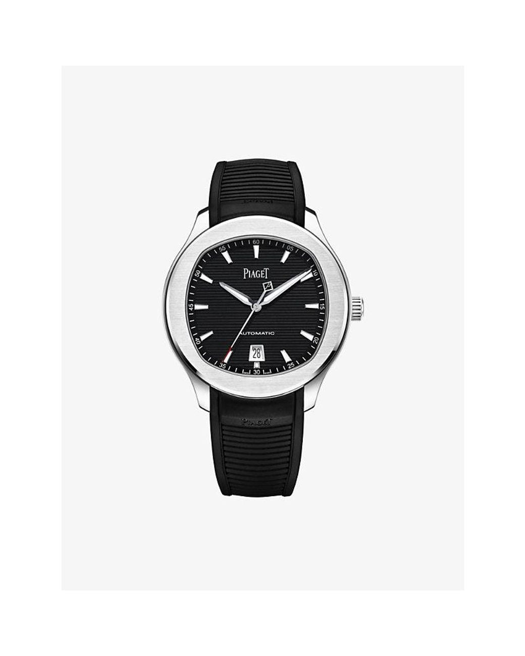 Piaget Black Pgg0A47014 Polo Interchangeable-Strap Stainless-Steel Watch for men