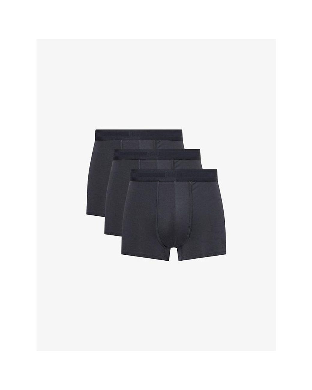 Men Che CHE Branded Mid-Rise Pack Of Three Stretch-Woven Trunks in Blue for Men ...