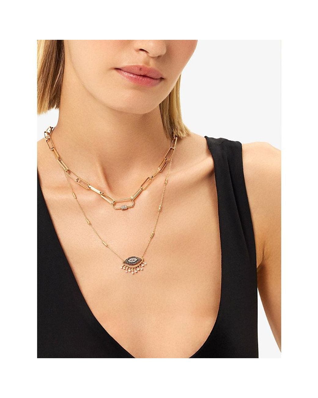 Kismet by Milka White 10Th Eye Eternal Vision 0.22Ct Diamond Pendant Necklace