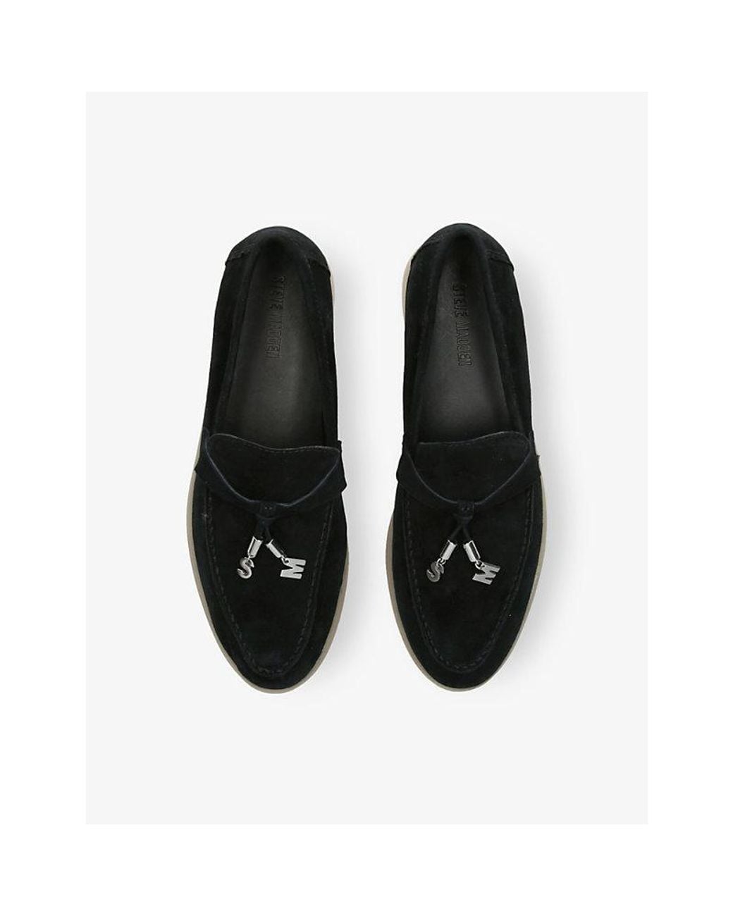 Steve Madden Black Portland Suede Loafers