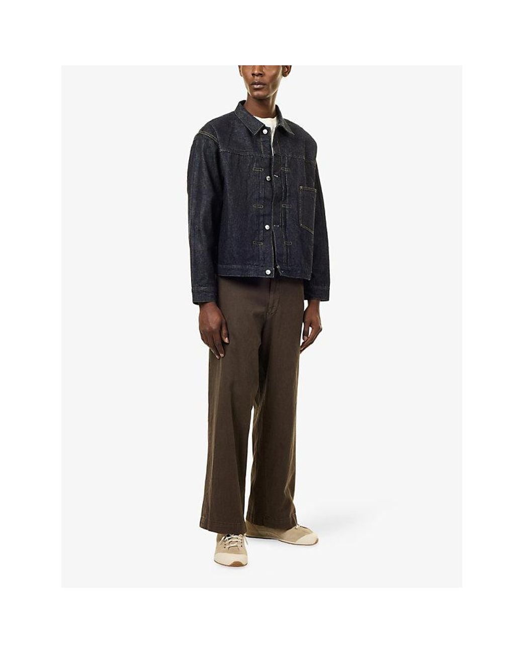 A.PRESSE Blue 1St Type Long-Sleeve Denim Jacket for men