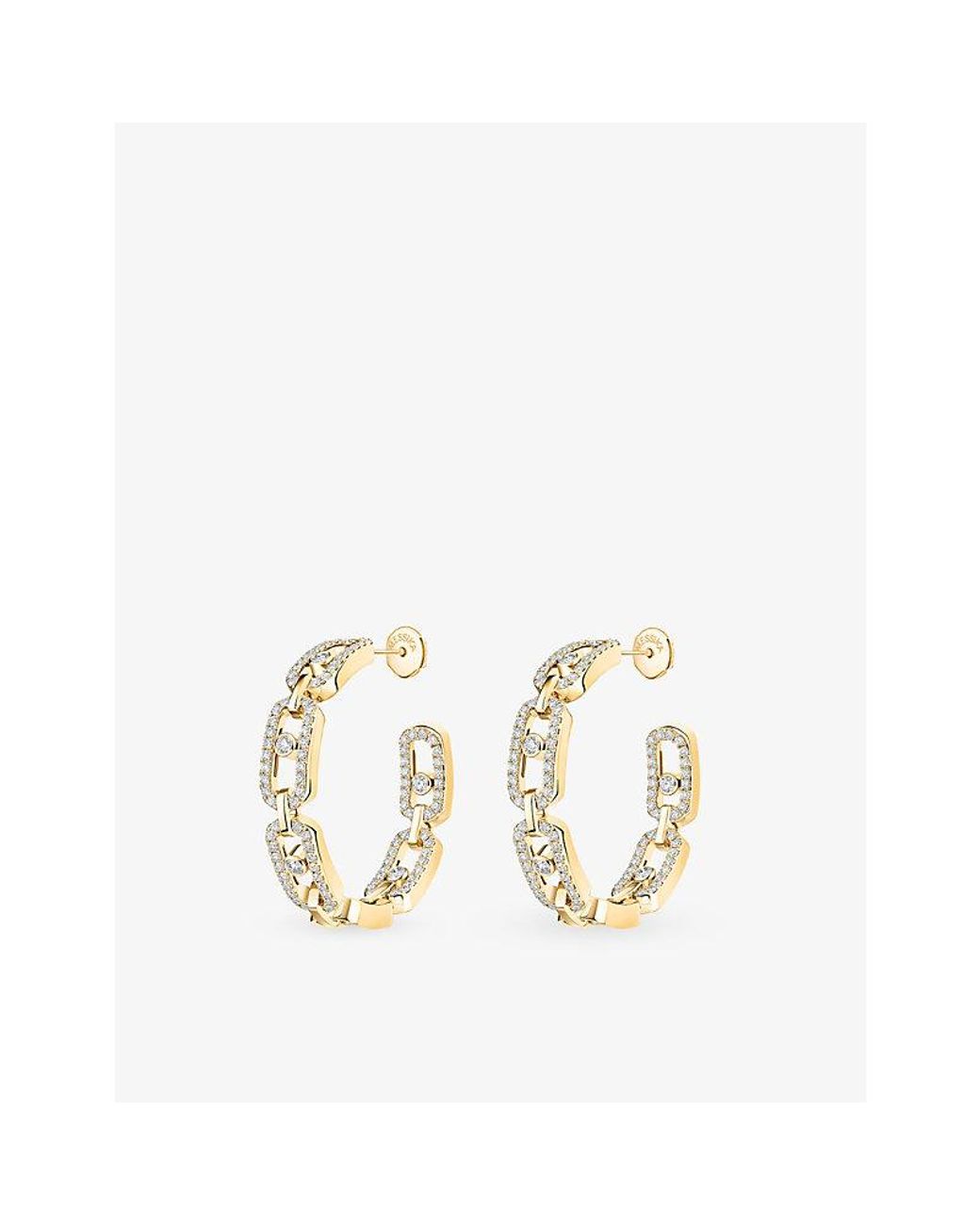Messika Metallic Move Link 18Ct And 0.86Ct Diamond Earrings