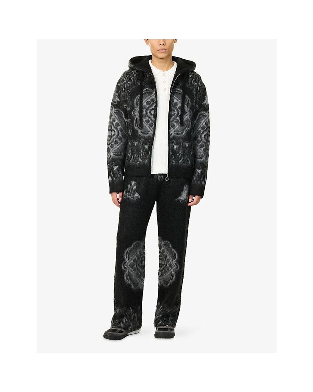 Casablanca Black Carpet Mohair-Blend Hoody for men