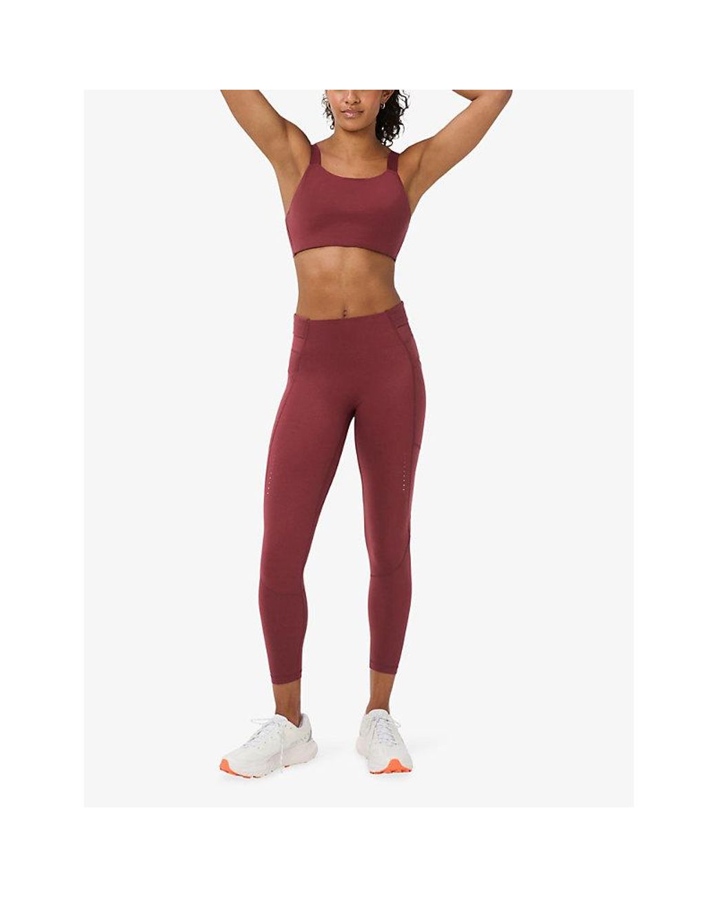 Sweaty Betty Red Runners 7/8 High-Rise Stretch-Jersey Leggings